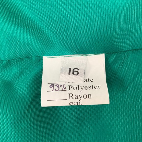 New Siri The Dresden Special Occasion Emerald Green Sleeveless Dress Size 16 - Picture 10 of 16